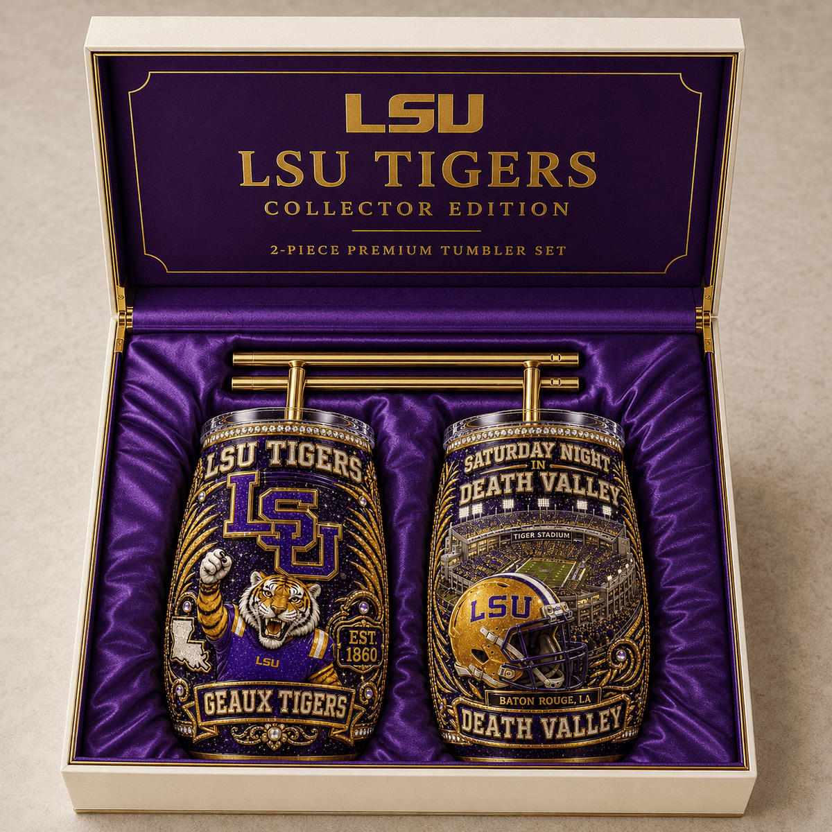 Premium LSUT 20oz Tumbler Set of 2 NHVH
